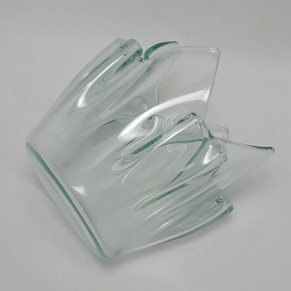 Plexiglass Handkerchief Vase Lucite Acrylic Mid Century Modern Glass Ruffled